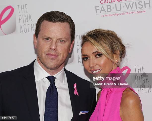 Willie Geist and television personality/event hostess Giuliana Rancic attend The Pink Agenda's 2016 Gala held at Three Sixty on October 13, 2016 in...