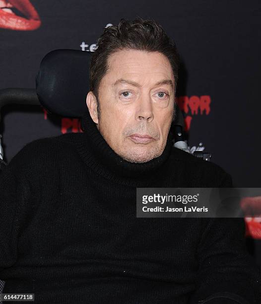 Actor Tim Curry attends the premiere of "The Rocky Horror Picture Show: Let's Do The Time Warp Again" at The Roxy Theatre on October 13, 2016 in West...