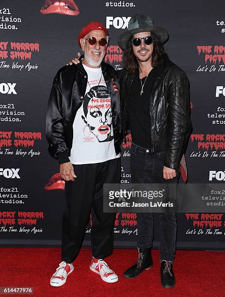 Lou Adler and Cisco Adler attend the premiere of "The Rocky Horror Picture Show: Let's Do The Time Warp Again" at The Roxy Theatre on October 13,...