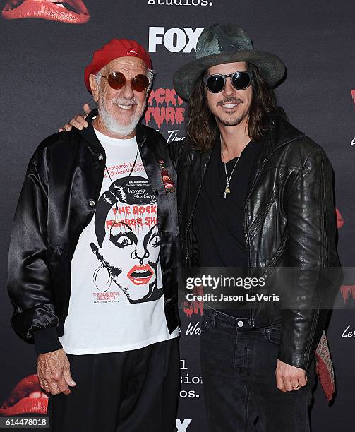 Lou Adler and Cisco Adler attend the premiere of "The Rocky Horror Picture Show: Let's Do The Time Warp Again" at The Roxy Theatre on October 13,...