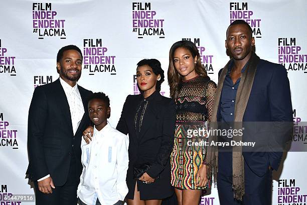 Andre Holland, Alex Hibbert, Janelle Monae, Naomie Harris and Mahershala Ali attend the Film Independent at LACMA screening and Q&A of "Moonlight" at...