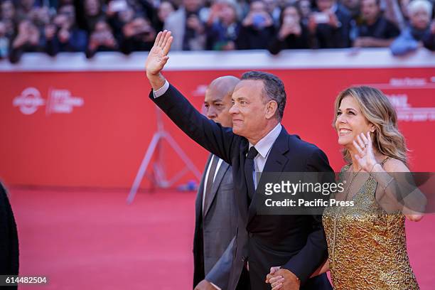 Tom Hanks, host of the red carpet to the auditorium music park with his wife Rita Wilson. The 11th Rome Film Festival will be held from 13th to 23rd...