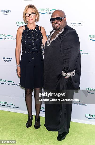 President and CEO of Hudson River Park Trust, Madelyn Wils and singer-songwriter, CeeLo Green attend the 2016 Friends Of Hudson River Park Gala at...