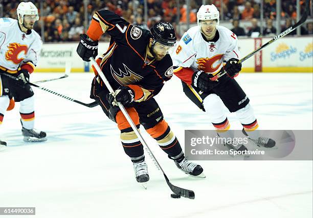 Anaheim Ducks Winger Andrew Cogliano [4994] during game 5 of round 2 of the Stanley Cup Playoffs between the Calgary Flames and the Anaheim Ducks at...