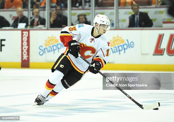 Calgary Flames Left Wing Johnny Gaudreau [9261] during game 5 of round 2 of the Stanley Cup Playoffs between the Calgary Flames and the Anaheim Ducks...