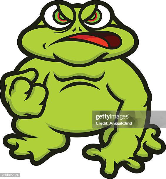 bullfrog cartoon - animal hand stock illustrations