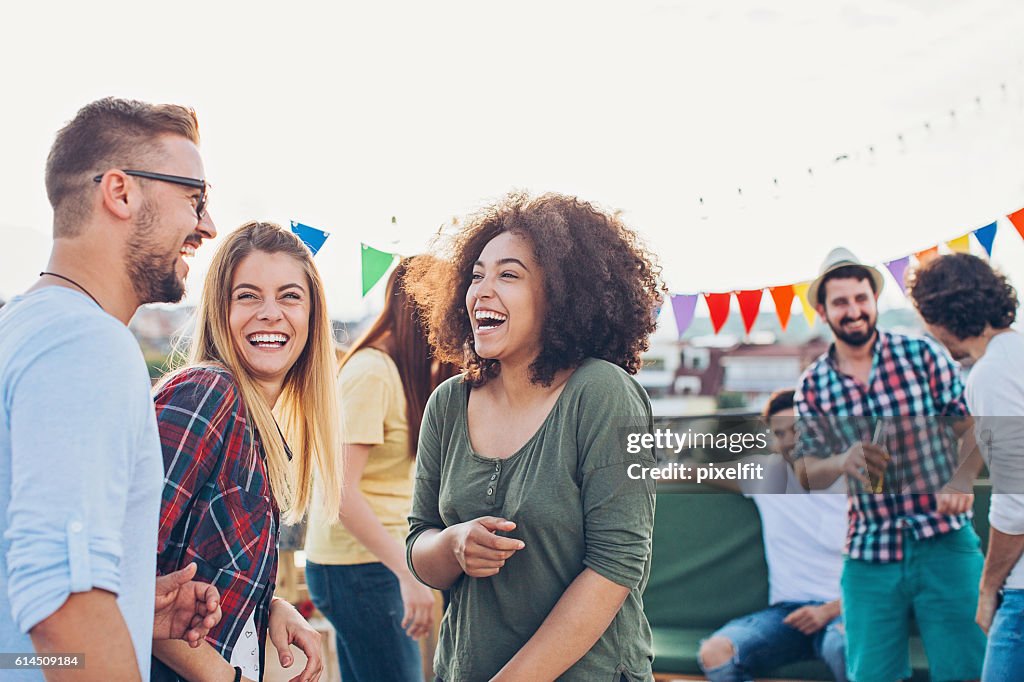 Celebração no telhado