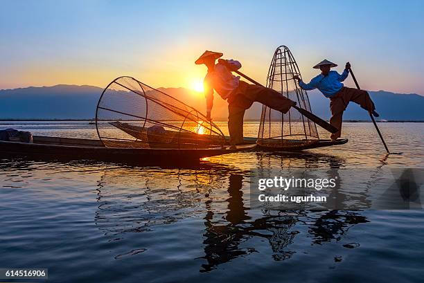 inle lake myanmar - inlay stock pictures, royalty-free photos & images