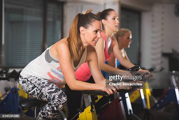 getting better - spin class stock pictures, royalty-free photos & images