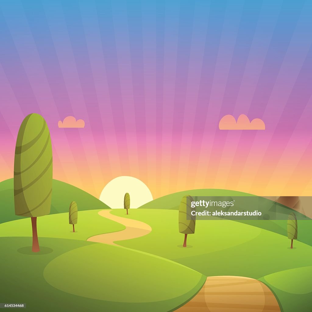 Paisaje De Dibujos Animados Del Campo Ilustración de stock - Getty Images Paisaje De Dibujos Animados Del Campo Ilustración de stock - Getty Images