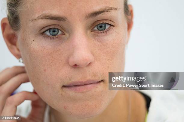 Angelique Kerber of Germany attends a press conference after loosing her Singles Quarter Finals match against Daria Gavrilova of Australia at the WTA...