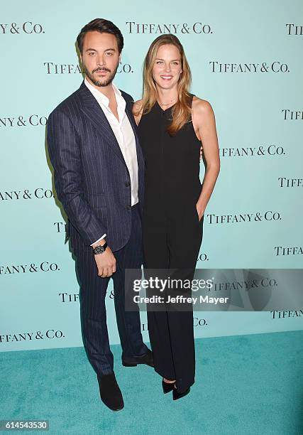Actor Jack Huston and guest arrive at the Tiffany And Co. Celebrates Unveiling Of Renovated Beverly Hills Store at Tiffany & Co. On October 13, 2016...