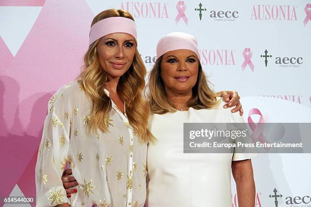 Marta Sanchez and Terelu Campos present the 'TuApoyoCuenta' campaign against breast cancer on October 13, 2016 in Madrid, Spain.