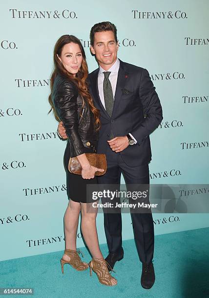 Actress Lynn Collins and actor Matt Bomer arrive at the Tiffany And Co. Celebrates Unveiling Of Renovated Beverly Hills Store at Tiffany & Co. On...
