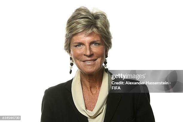 Council member Evelina Christillin poses during a Portrait session at the FIFA headquaters on October 14, 2016 in Zurich, Switzerland.