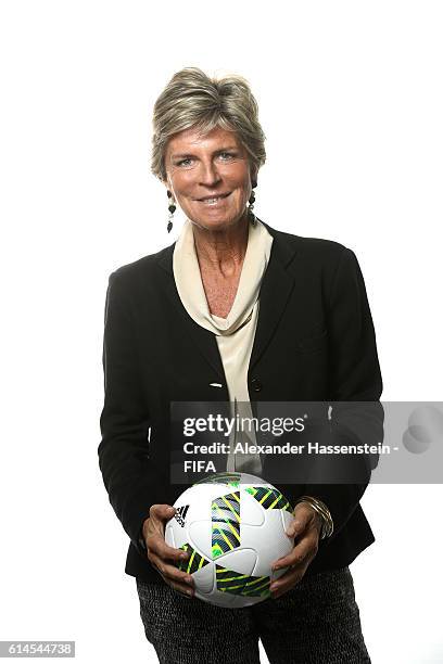 Council member Evelina Christillin poses during a Portrait session at the FIFA headquaters on October 14, 2016 in Zurich, Switzerland.