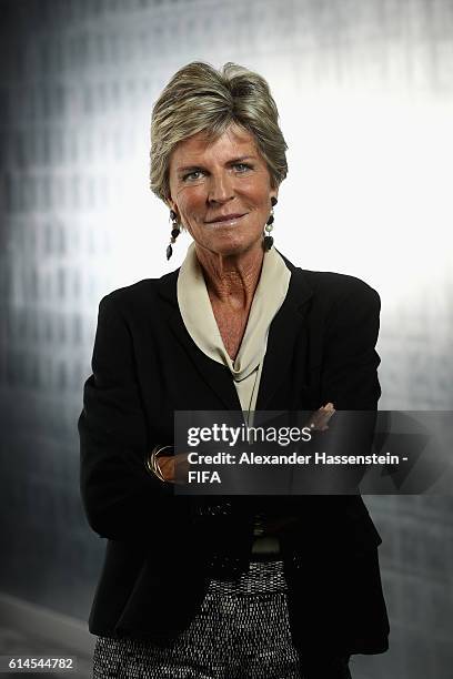 Council member Evelina Christillin poses during a Portrait session at the FIFA headquaters on October 14, 2016 in Zurich, Switzerland.