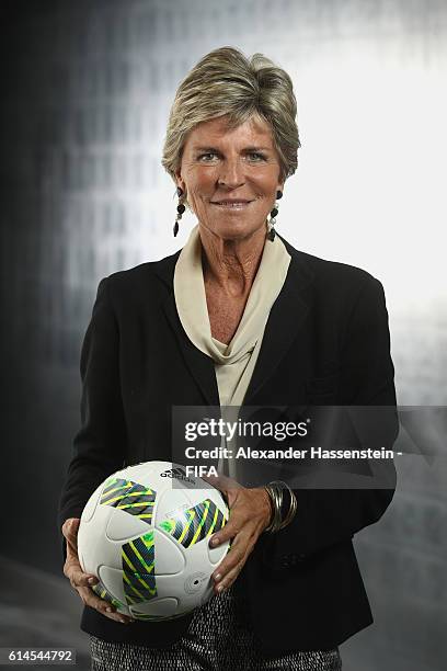 Council member Evelina Christillin poses during a Portrait session at the FIFA headquaters on October 14, 2016 in Zurich, Switzerland.