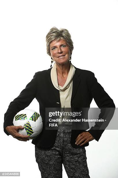 Council member Evelina Christillin poses during a Portrait session at the FIFA headquaters on October 14, 2016 in Zurich, Switzerland.