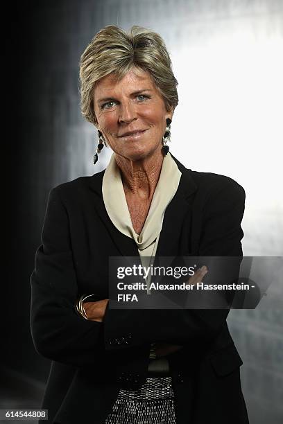 Council member Evelina Christillin poses during a Portrait session at the FIFA headquaters on October 14, 2016 in Zurich, Switzerland.
