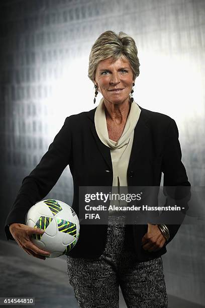 Council member Evelina Christillin poses during a Portrait session at the FIFA headquaters on October 14, 2016 in Zurich, Switzerland.