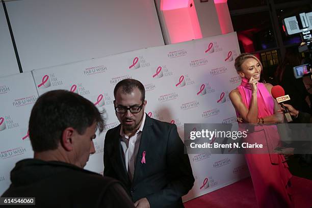 Television personality/event hostess Giuliana Rancic speaks to the media during The Pink Agenda's 2016 Gala held at Three Sixty on October 13, 2016...