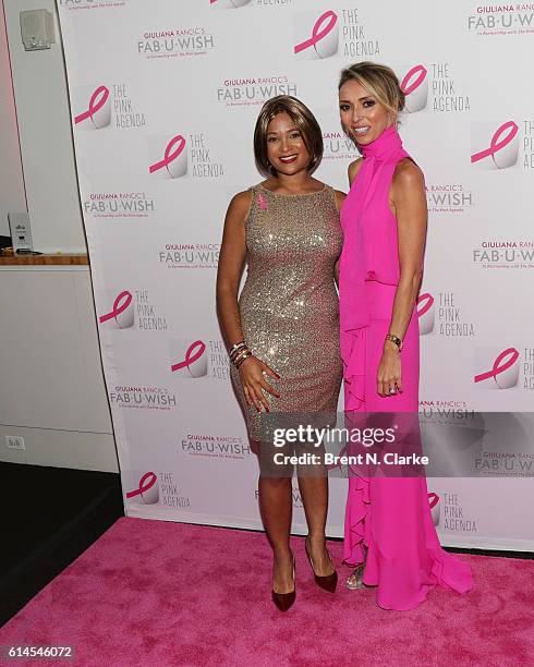 Fab-U-Wish award recipient Larissa Podermanski and television personality/event hostess Giuliana Rancic attend The Pink Agenda's 2016 Gala held at...