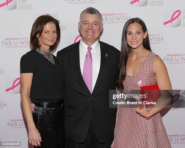 Lori Tritsch, William Lauder and Alex Tritsch attend The Pink Agenda's 2016 Gala held at Three Sixty on October 13, 2016 in New York City.