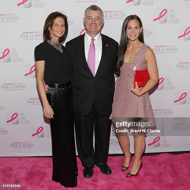Lori Tritsch, William Lauder and Alex Tritsch attend The Pink Agenda's 2016 Gala held at Three Sixty on October 13, 2016 in New York City.