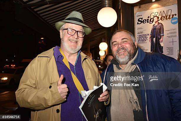 Randall Price and Olivier Malnuit from Grands Seigneurs attend "Apero Milk" Hosted by Grand Seigneurs Culinary Magazine at Bistrot le Marguerite on...