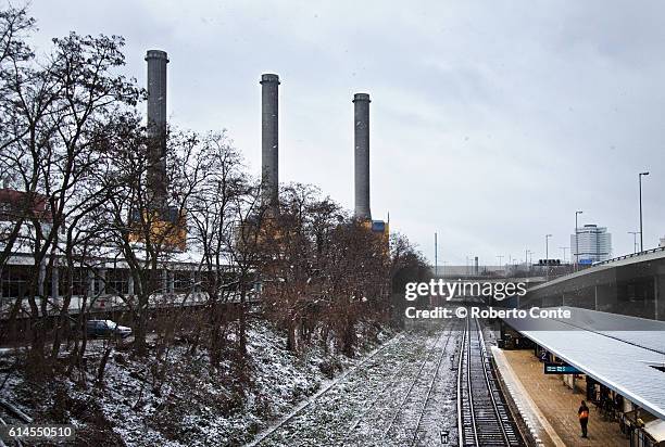 kraftwerk wilmersdorf - district heating stock pictures, royalty-free photos & images