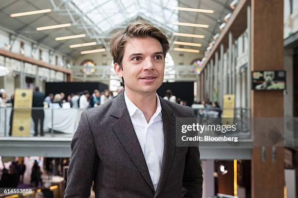 Pierre-Dimitri Gore-Coty, head of EMEA operations at Uber Technologies Inc., poses for a photograph following a Bloomberg Television interview at the...