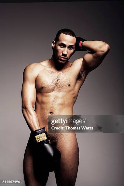 Professional boxer James DeGale is photographed for Cosmopolitan magazine on January 15, 2009 in London, England.