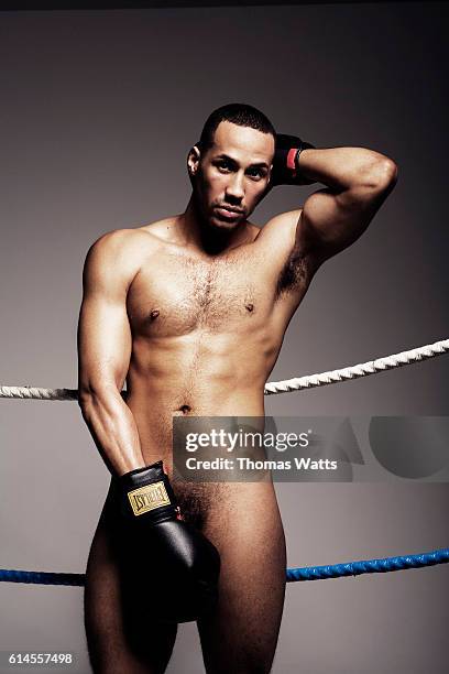Professional boxer James DeGale is photographed for Cosmopolitan magazine on January 15, 2009 in London, England.