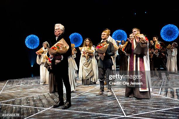 The team behind the "Pillars of the Eart" as musical receive the audince standing ovation after the world premiere on Ken Follett's famous novel at...