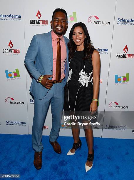 Kristen Baker Bellamy and her husband actor/comedian and event host Bill Bellamy attend the Scleroderma Research Foundations' Cool Comedy - Hot...