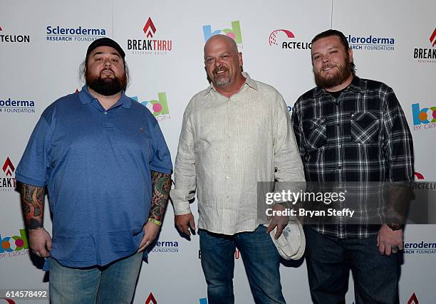 Television personalities Austin "Chumlee" Russell, Rick Harrison and Corey "Big Hoss" Harrison from History's "Pawn Stars" television series attend...