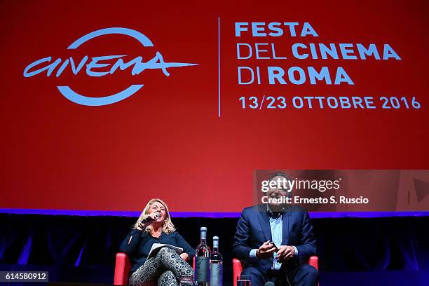 Oliver Stone attends a press conference for 'Snowden' during the 11th Rome Film Festival at Auditorium Parco Della Musica on October 14, 2016 in...