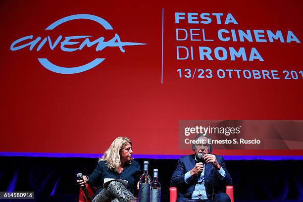 Oliver Stone attends a press conference for 'Snowden' during the 11th Rome Film Festival at Auditorium Parco Della Musica on October 14, 2016 in...