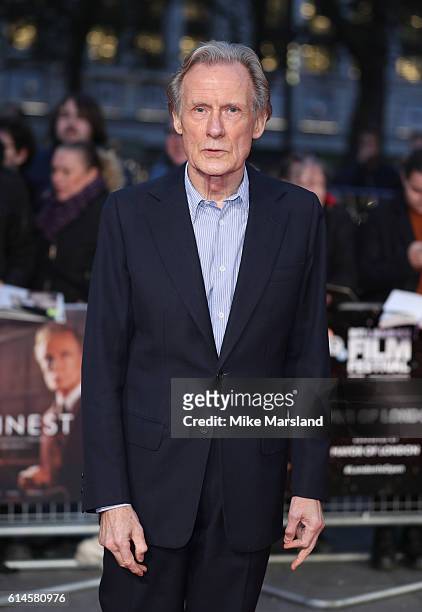 Bill Nighy attends 'Their Finest' Mayor's Centrepiece Gala screening during the 60th BFI London Film Festival at Odeon Leicester Square on October...
