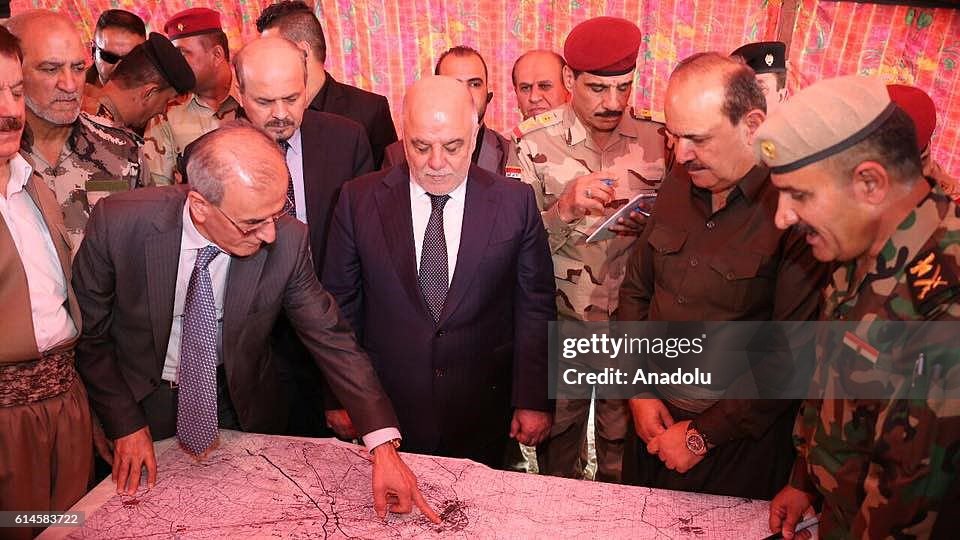 Iraqi PM Haider al-Abadi in Kirkuk