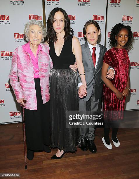 Caroline Luise Morelli Parker, actress Mary-Louise Parker, William Atticus Crudup and Caroline Aberash Parker attend the "Heisenberg" Broadway...