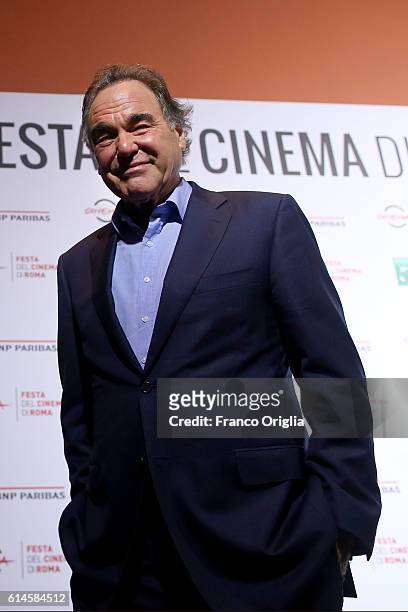 Oliver Stone attends a photocall for 'Snowden' during the 11th Rome Film Festival at Auditorium Parco Della Musica on October 14, 2016 in Rome, Italy.