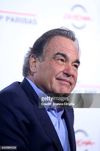 Oliver Stone attends a photocall for 'Snowden' during the 11th Rome Film Festival at Auditorium Parco Della Musica on October 14, 2016 in Rome, Italy.
