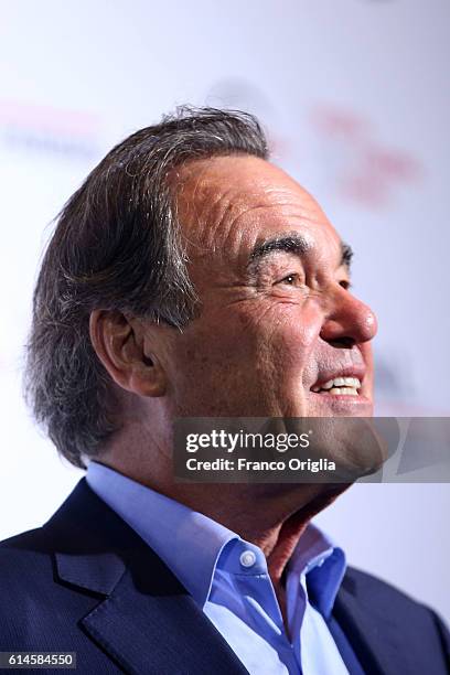 Oliver Stone attends a photocall for 'Snowden' during the 11th Rome Film Festival at Auditorium Parco Della Musica on October 14, 2016 in Rome, Italy.