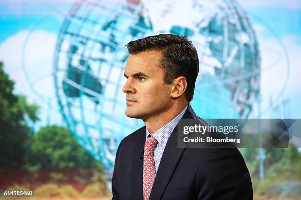 Paul Hickey, co-founder at Bespoke Investment Group LLC, listens during a Bloomberg Television interview in New York, U.S., on Friday, Oct. 14, 2016....