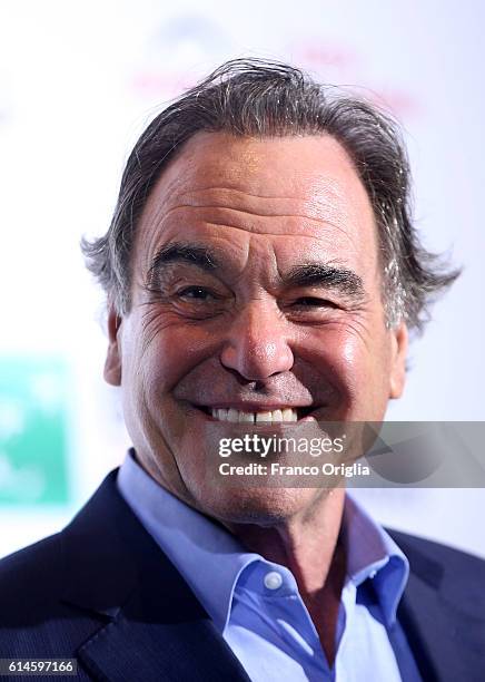 Oliver Stone attends a photocall for 'Snowden' during the 11th Rome Film Festival at Auditorium Parco Della Musica on October 14, 2016 in Rome, Italy.