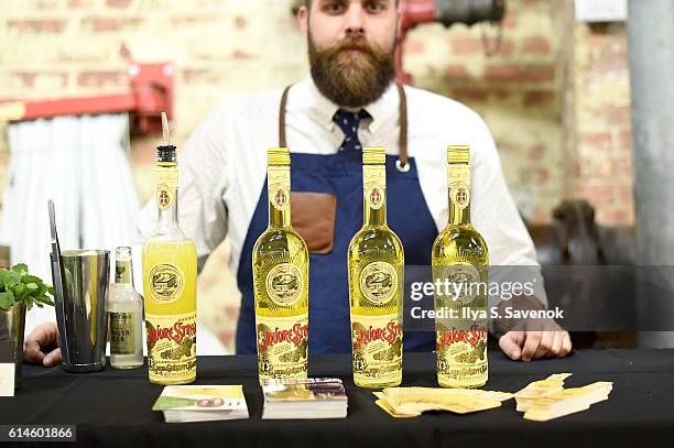 View of the Liquore Strega by Giuseppe Alberti at Chelsea Market Live hosted by Haylie Duff, Tia Mowry and Tiffani Thiessen at Chelsea Market on...