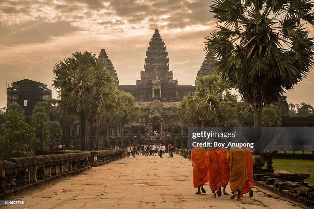 Angkor Wat one of the seven wonders of the world in Cambodia.