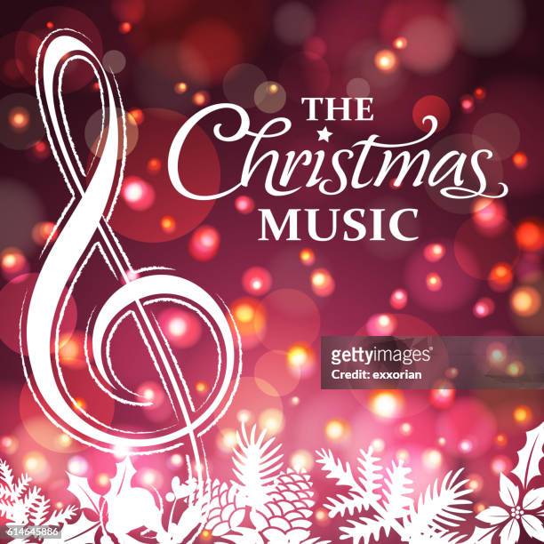 christmas music night - pinion stock illustrations
